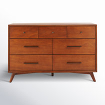 Modern Contemporary Dorinda Groove Handle Wood 3 Drawer Dresser AllModern